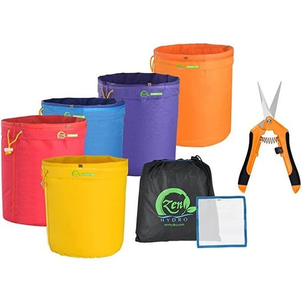Ipower 5-gallon 5-pack Bubble Bag, 6.5'' Pruner, Orange, 5PK GLBBAG5X5PRNR6OR